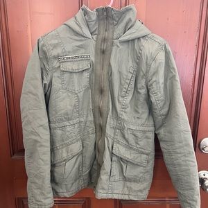 Full Tilt army green lined youth jacket